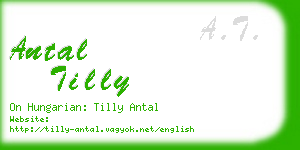 antal tilly business card